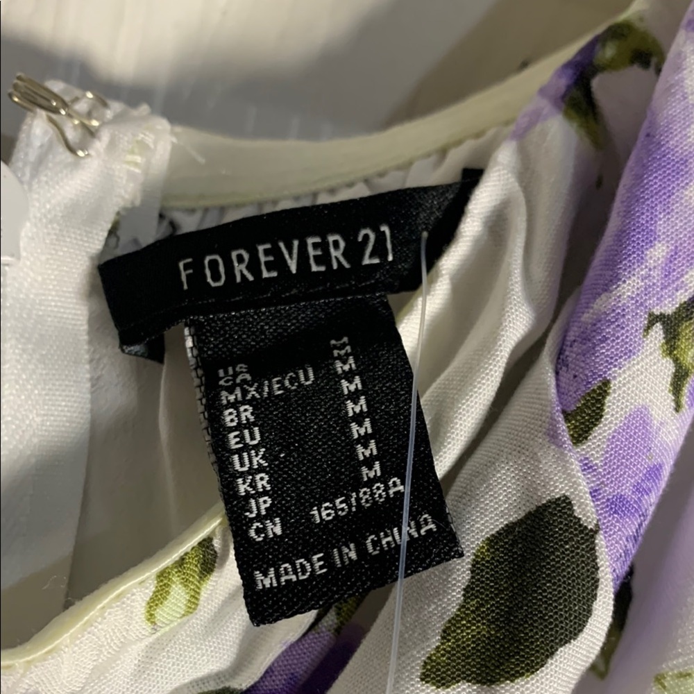 Puff Sleeve Top - Purple & White - Picture 4 of 9